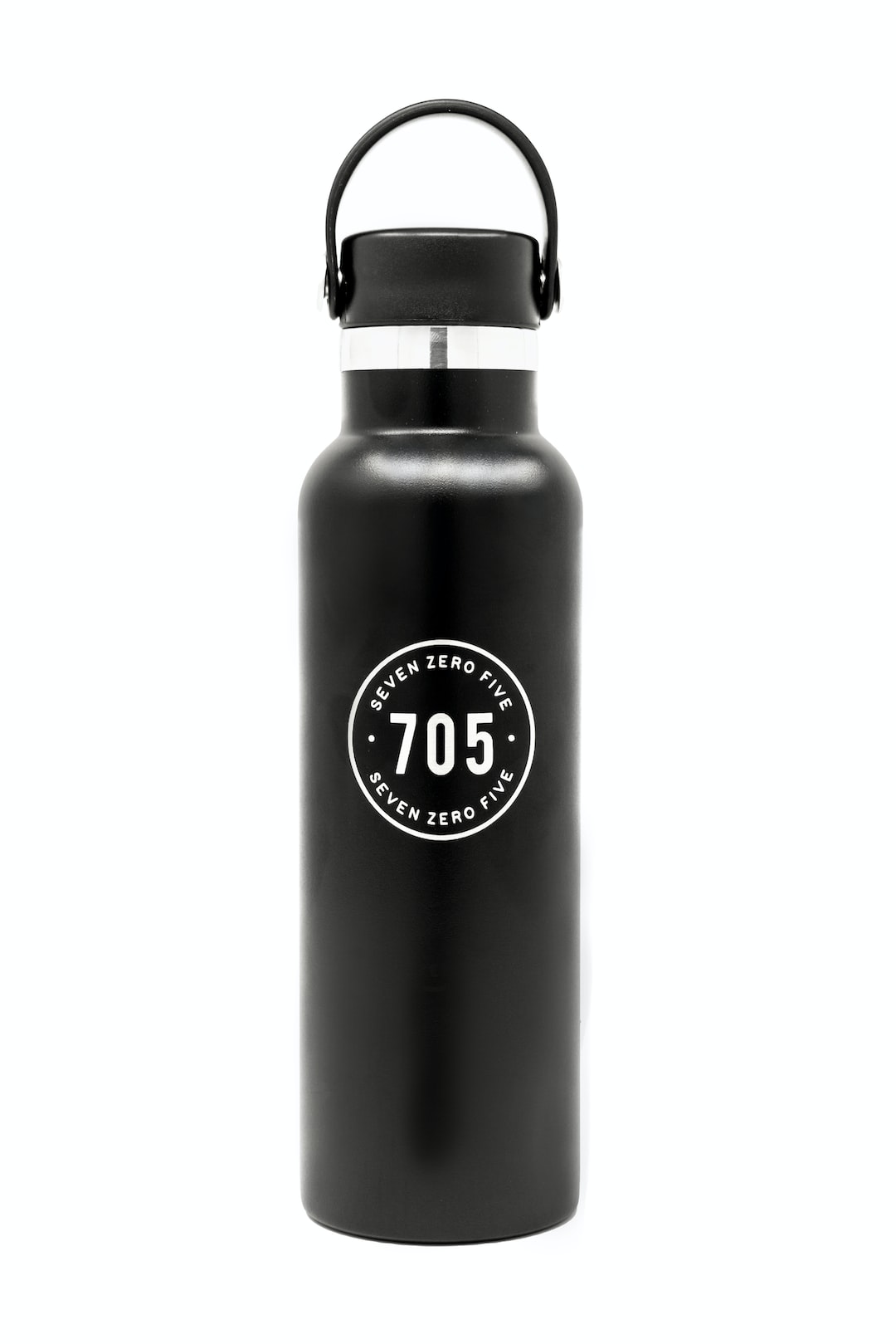 white and black vacuum flask