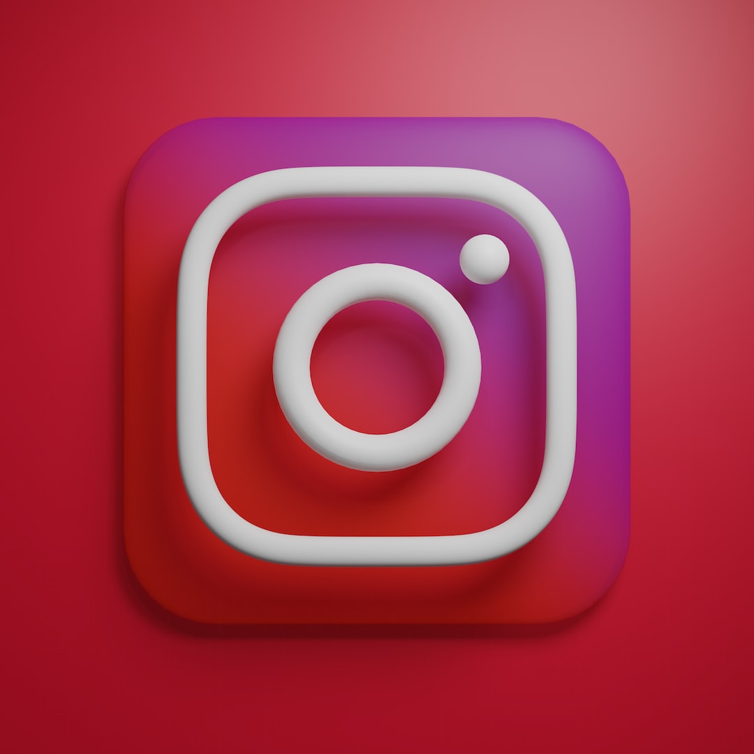 the instagram logo on a red background